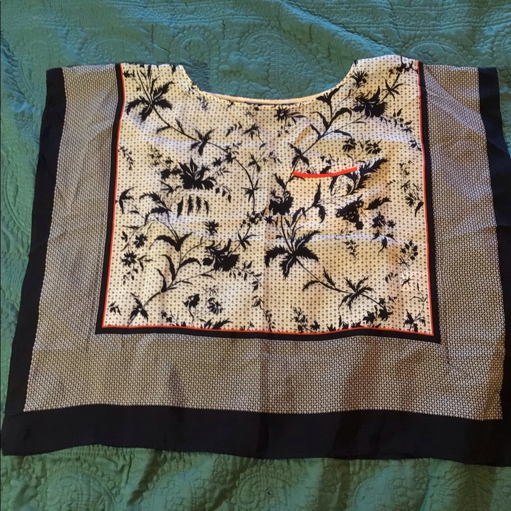 Silk French Connection Handkerchief Style Blouse, Size 0